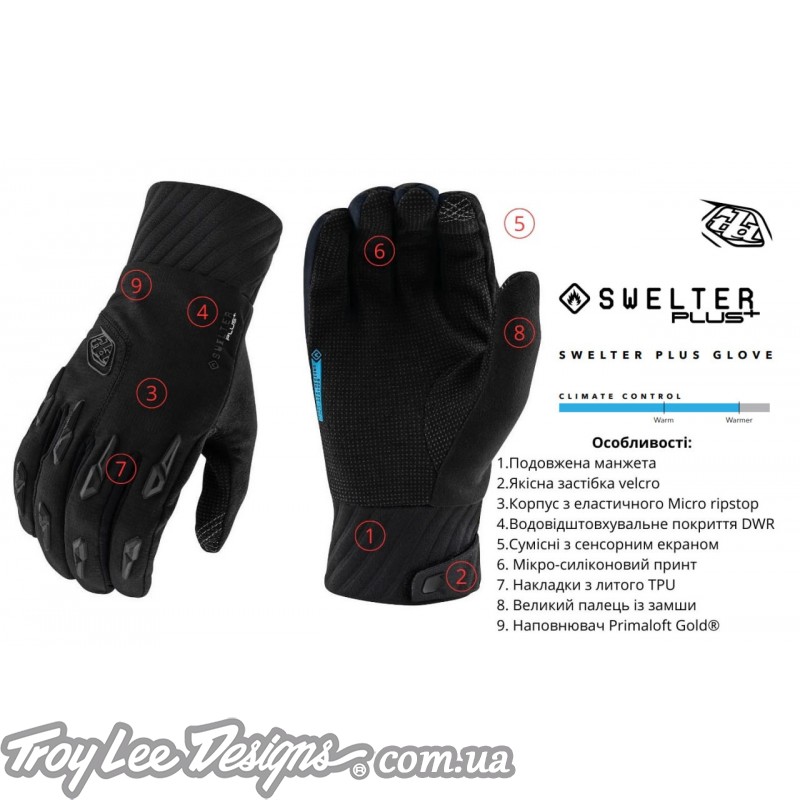 Перчатки TLD SWELTER PLUS GLOVE MONO [BLACK] MD